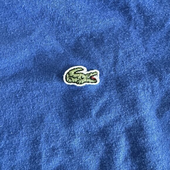 Lacoste Kid's Blue Short Sleeve Crew Neck Tee Size 4 Preppy Classic Sporty - Picture 4 of 11